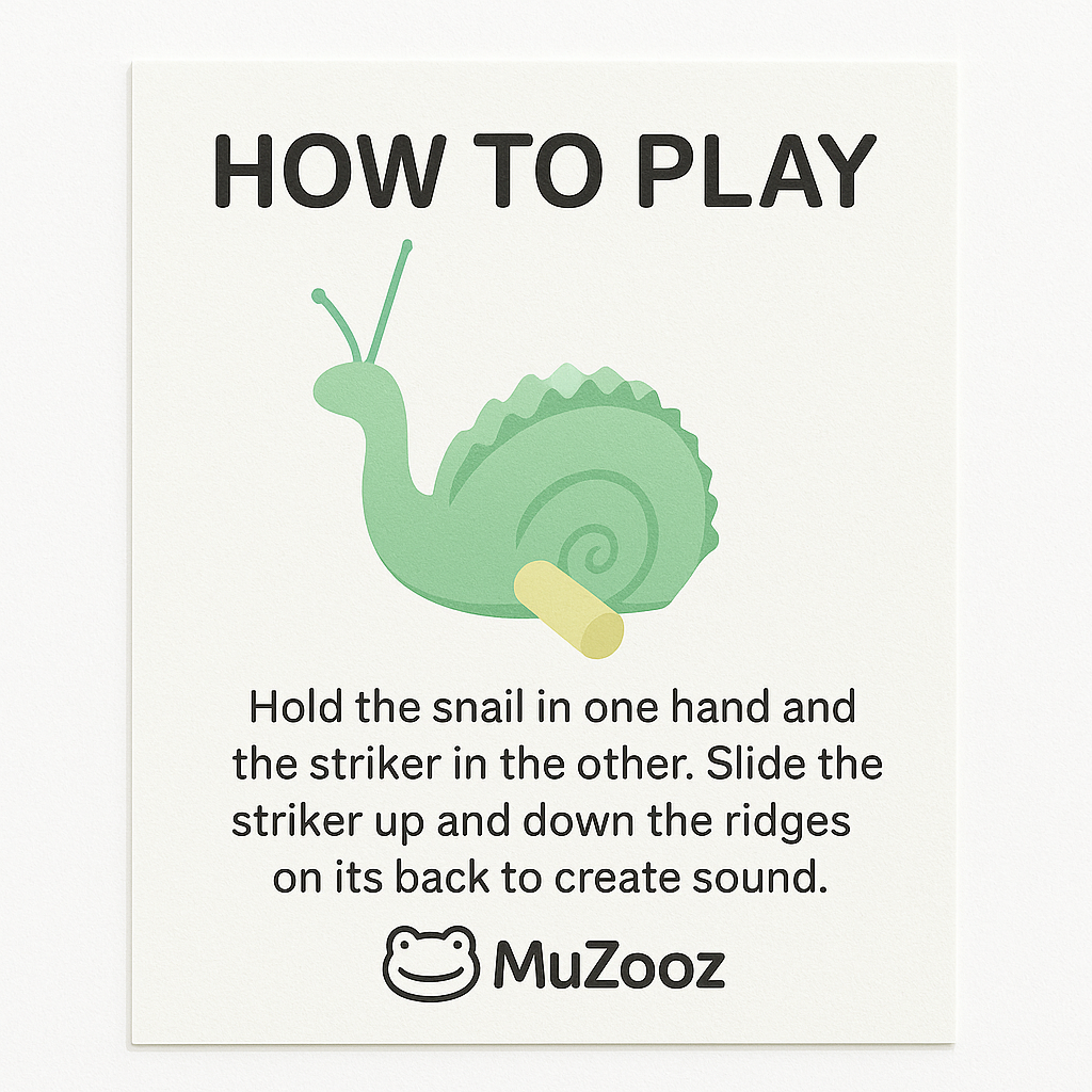 MuZooz™ Snail Guiro – 3D Printed Musical Animal